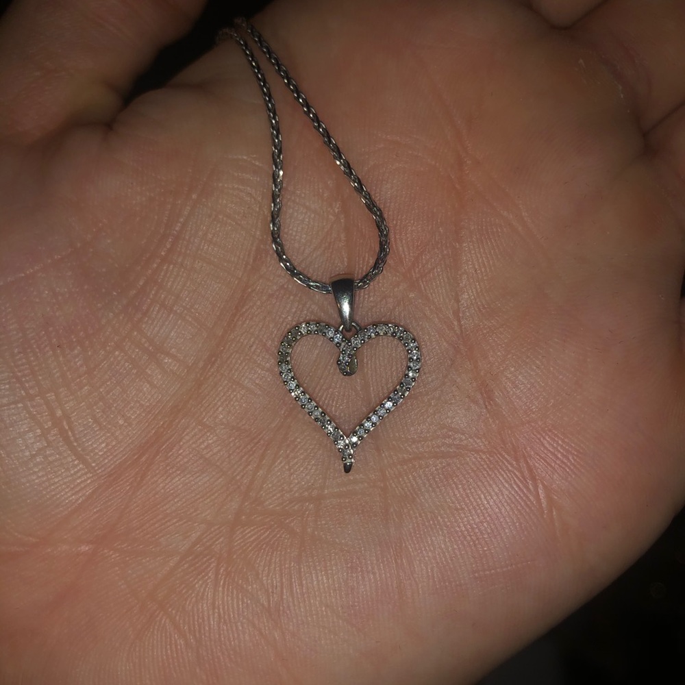 Sterling Silver Diamond Necklace